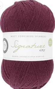 West Yorkshire spinners Signature sock yarn. Solids