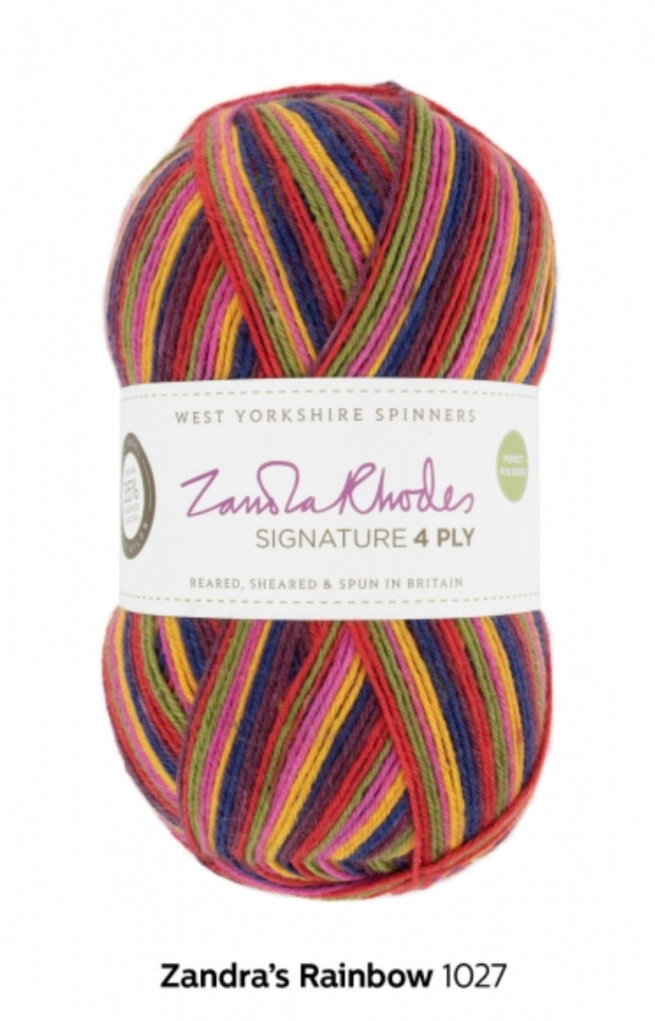 West Yorkshire Spinners Signature 4ply sock yarn. Zandra Rhodes collection